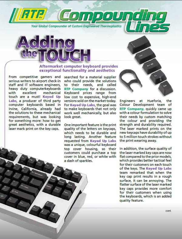 RTP Company Compounding Lines - Adding the Touch