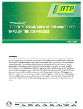 RTP Company White Paper - Property Optimization of EMI Compounds through the DOE Process
