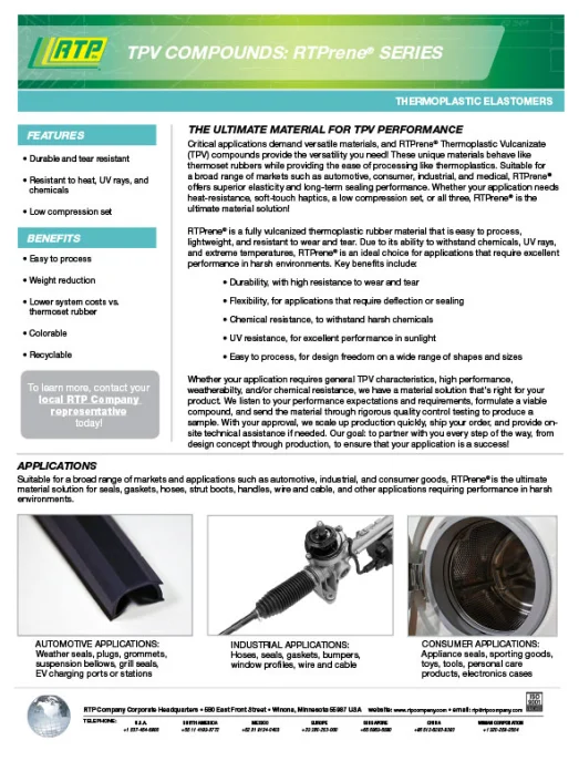 TPV Compounds: RTPrene Series